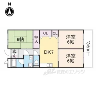 コーポサンライズ【1階】の間取り