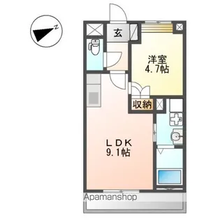 ア・レーズ【1階】の間取り