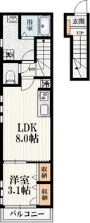 イズミ ヒルトップ アパートメント【2階】の間取り