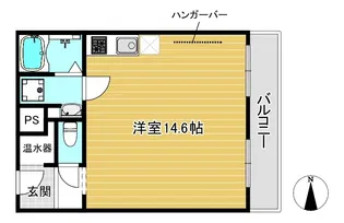 百万遍ハイツ【1階】の間取り