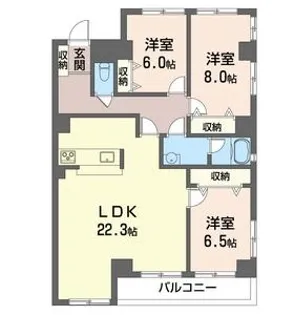 グレースハイツ・コーノ【3階】の間取り