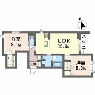 FORENAなないろ【2階】の間取り