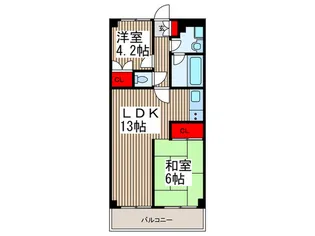 ブルーミングハイツ1【4階】の間取り