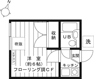 五輪コーポ【2階】の間取り