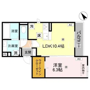 ENCHANTE大久保駅前【2階】の間取り
