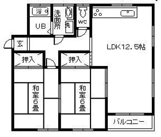 USマンション【1階】の間取り