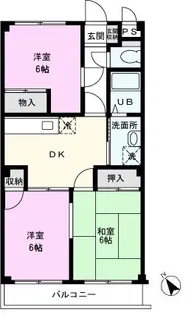 グランドール八幡【2階】の間取り