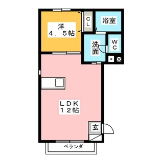 ウエストガーデン【2階】の間取り