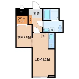 メリディアン多賀城南宮 壱番館【2階】の間取り