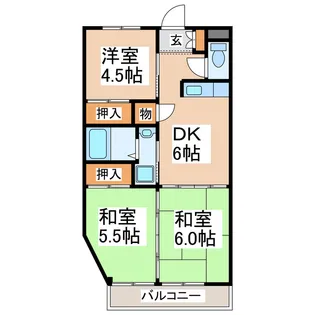 シティコア園田【2階】の間取り