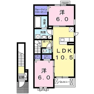 サン フィオーレ B【2階】の間取り