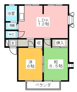 サンビレッジ住吉 C棟【2階】の間取り
