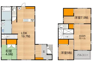 熊本県菊池郡大津町美咲野2【一戸建】の間取り