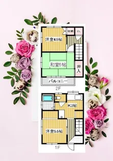 山口県下関市後田町4【一戸建】の間取り