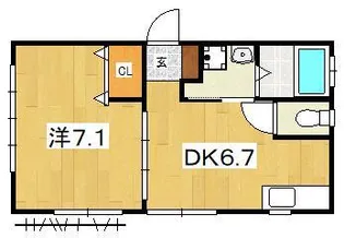 グランブルー西湘【1階】の間取り