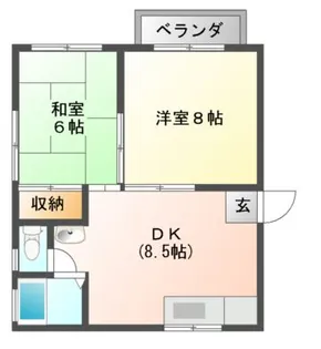 メゾン・ダイコーA,B【1階】の間取り