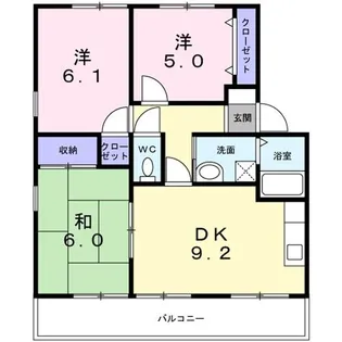 Fo.トロワ木太A【3階】の間取り