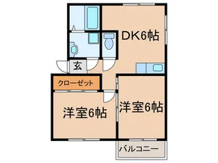 ダイバーシティ神戸長田B棟【4階】の間取り