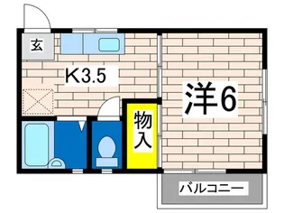 ジュネスピノン【2階】の間取り