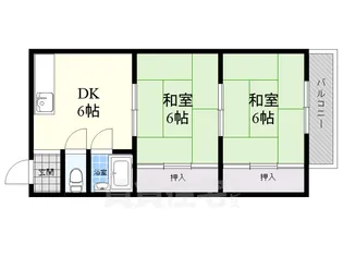 西禁野グリーンハイツ【2階】の間取り