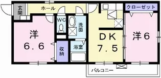 メゾン・ド・カルム【1階】の間取り