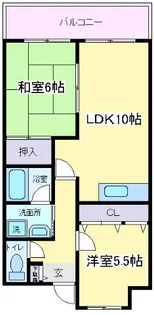 大阪府大阪市住吉区我孫子3【マンション】の間取り