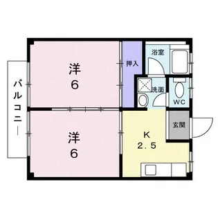 ハイツ副島【2階】の間取り