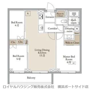 クラリティア横濱反町【2階】の間取り