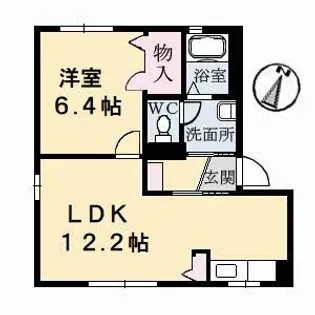 リッシュ良庵II【1階】の間取り