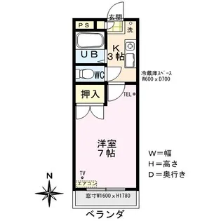 サンドヴィラ【1階】の間取り