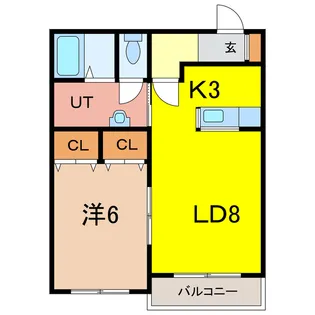 シャンノール医大前【3階】の間取り