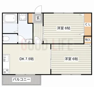 兵庫県加古川市東神吉町西井ノ口【アパート】の間取り