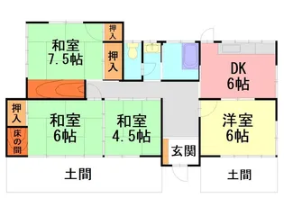 神奈川県平塚市中原2【一戸建】の間取り