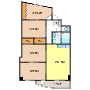 岐阜県岐阜市柳津町北塚5【マンション】の間取り