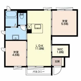 ディアスドミールD【1階】の間取り