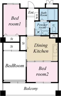 田浦ふれあい住宅【5階】の間取り
