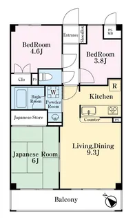 ナイスアーバン平塚中央【3階】の間取り