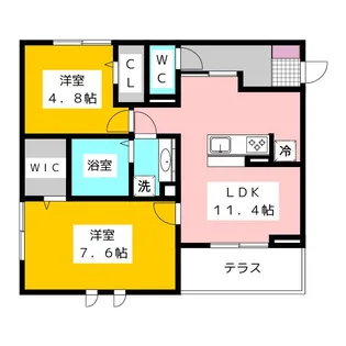 Dalle de verre【1階】の間取り