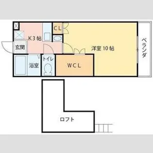 メゾンプラネットB【1階】の間取り