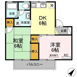 グリーンヒル A棟【2階】の間取り