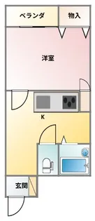 1Kの間取り画像