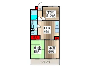 リバーパークマンション【2階】の間取り