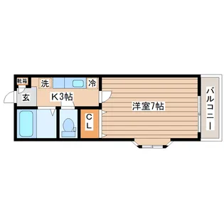 Mエール鹿野【2階】の間取り