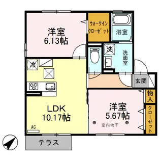 グリーンハイツII【1階】の間取り