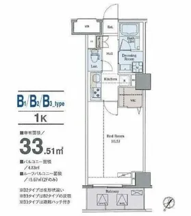 ラグゼナ平和台【3階】の間取り