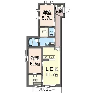 フォレナII【2階】の間取り