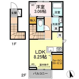 ウィット岩見【2階】の間取り