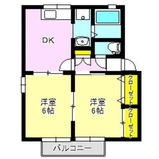 シャン・ド・フルール【1階】の間取り