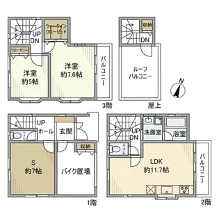 東京都文京区千駄木5【一戸建】の間取り