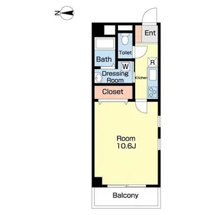 フィネス常磐【7階】の間取り